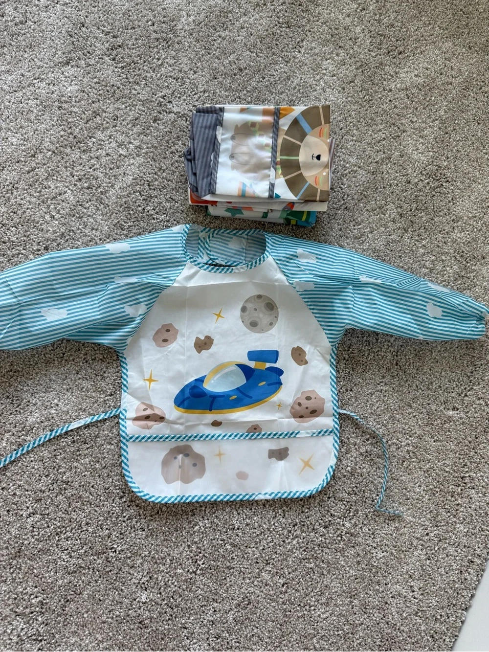 8 Pack Long Sleeve Bibs| Waterproof Full Bib